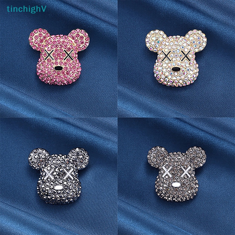 Ghim Cài Áo Hình Gấu Đính Đá Tráng Men Sáng Tạo Thời Trang Cho Nữ