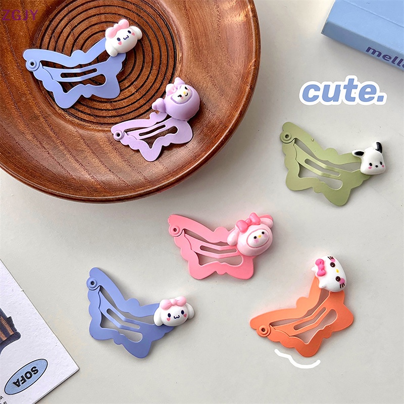 Kẹp Tóc Hình Bướm Bằng Kim Loại Đơn Giản Cho Bé Gái Mới