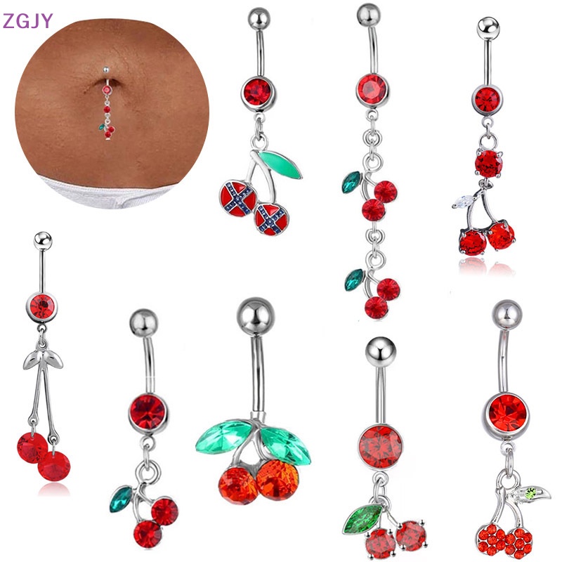 Khuyên Rốn Dạng Thả Hình Quả Cherry Dễ Thương Mới