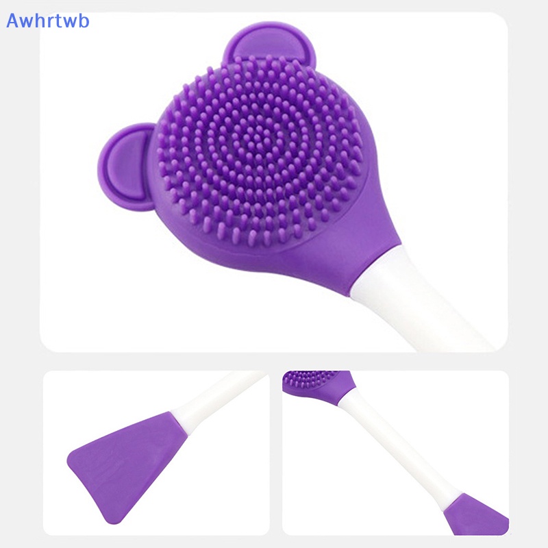 Cọ Rửa Mặt Mát Xa Tẩy Tế Bào Chết Hai Đầu Bằng Silicon Màu Sắc Ngẫu Nhiên