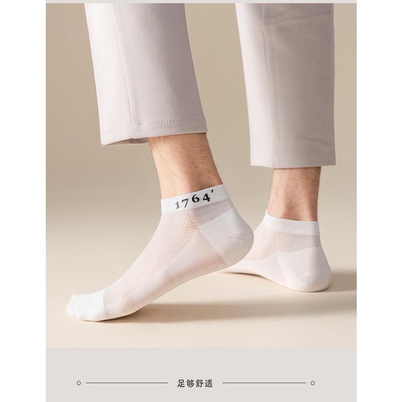 Vớ Cổ Thuyền Mỏng Thoáng Khí Thấm Hút Mồ Hôi Phong Cách Mùa Hè Cho Nam