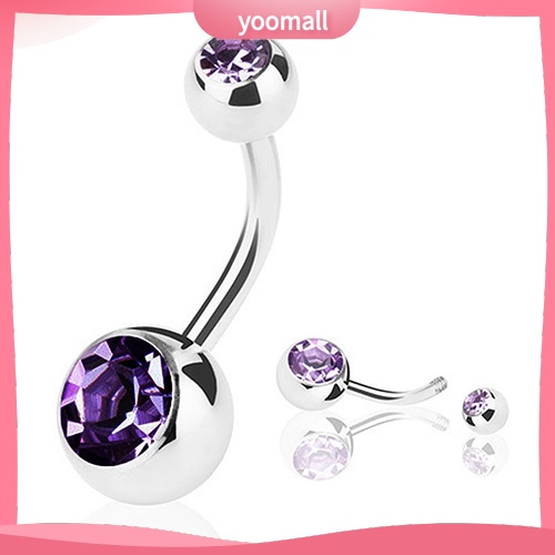 Set 15 Khuyên Rốn Unisex Đính Đá Cá Tính