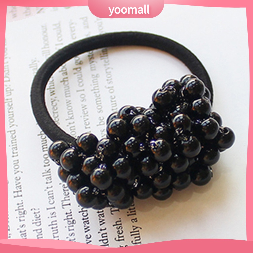 Dây Cột Tóc Đính Hạt Ngọc Trai Nhân Tạo Handmade Thời Trang Cho Nữ