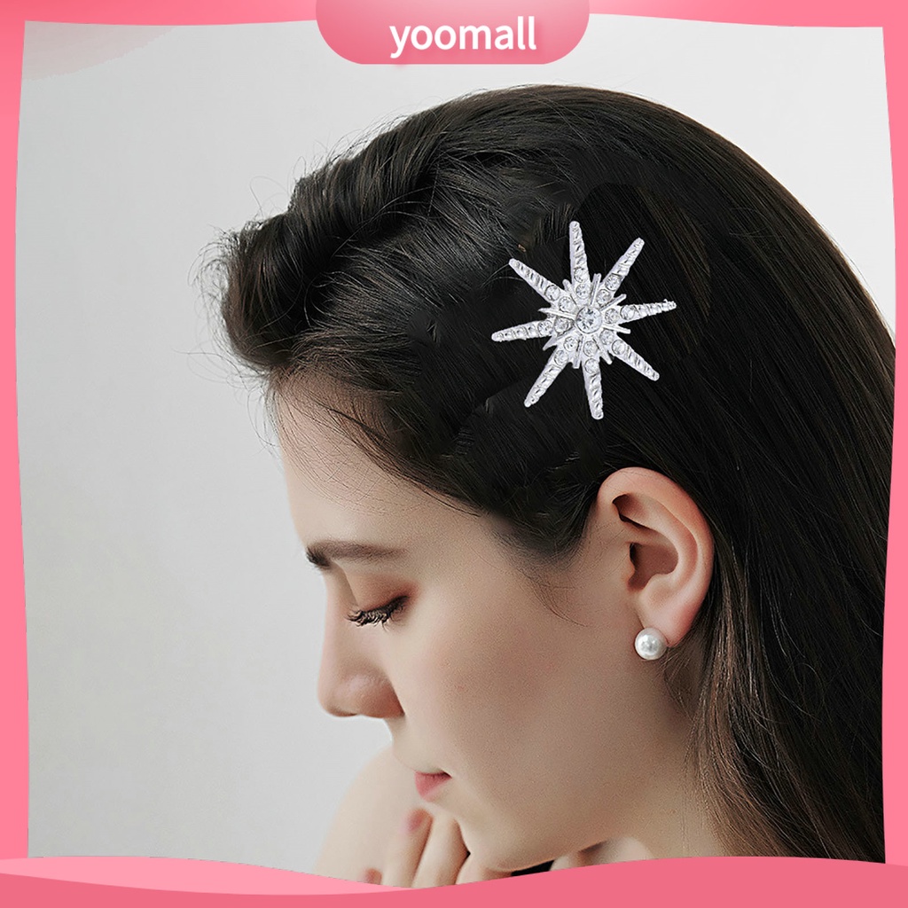 Set 4 Kẹp Tóc Hình Ngôi Sao Đính Đá Thời Trang Cho Cô Dâu
