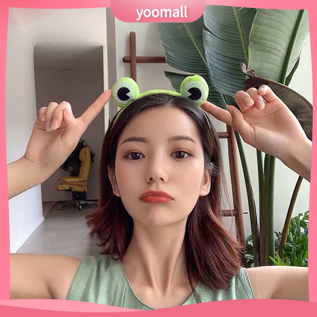Set 2 Kẹp Tóc Hình Chú Ếch Vui Nhộn Co Giãn Dành Cho Nữ