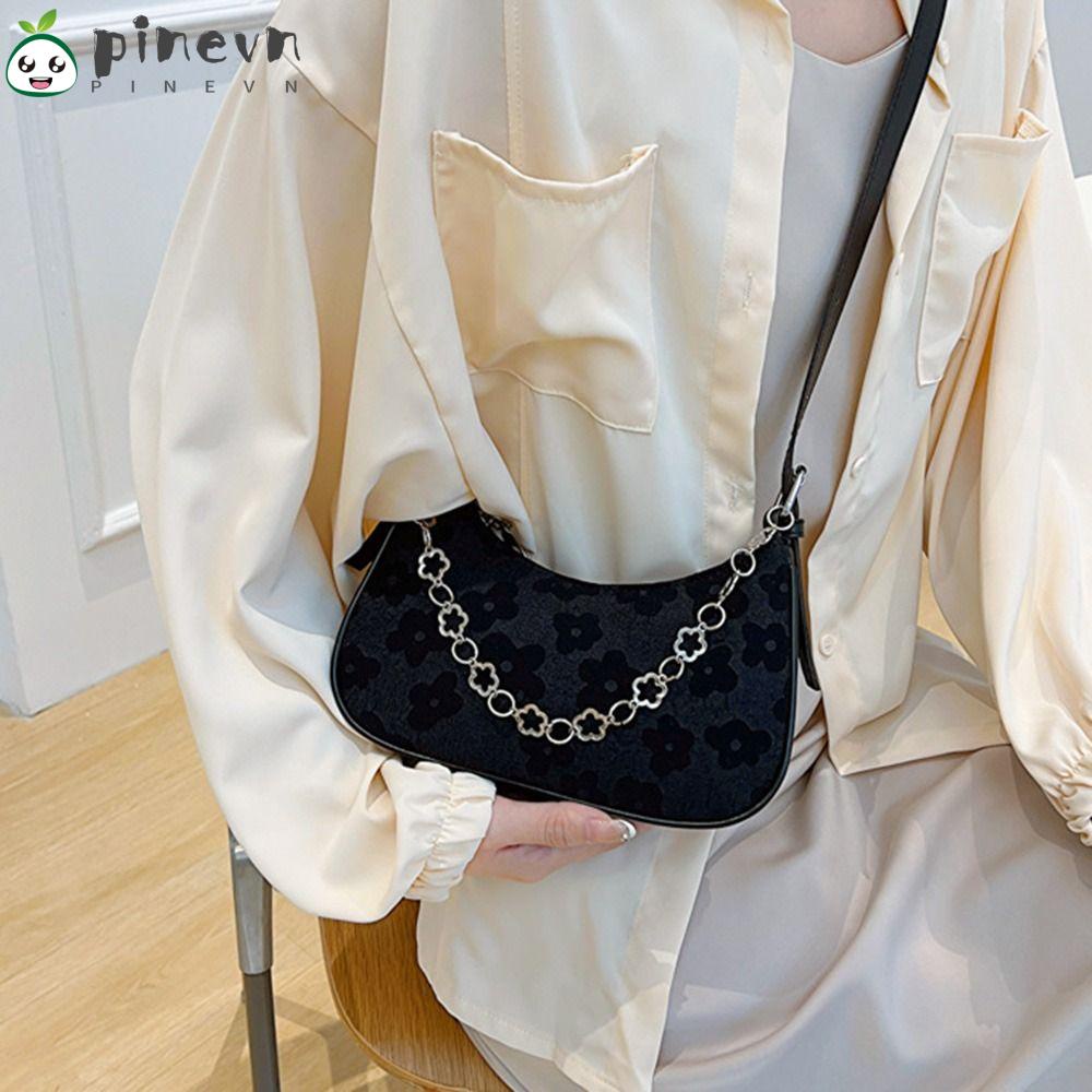 PINEVN Túi Đeo Vai / Kẹp Nách Có Khóa Kéo Thời Trang Cho Nữ