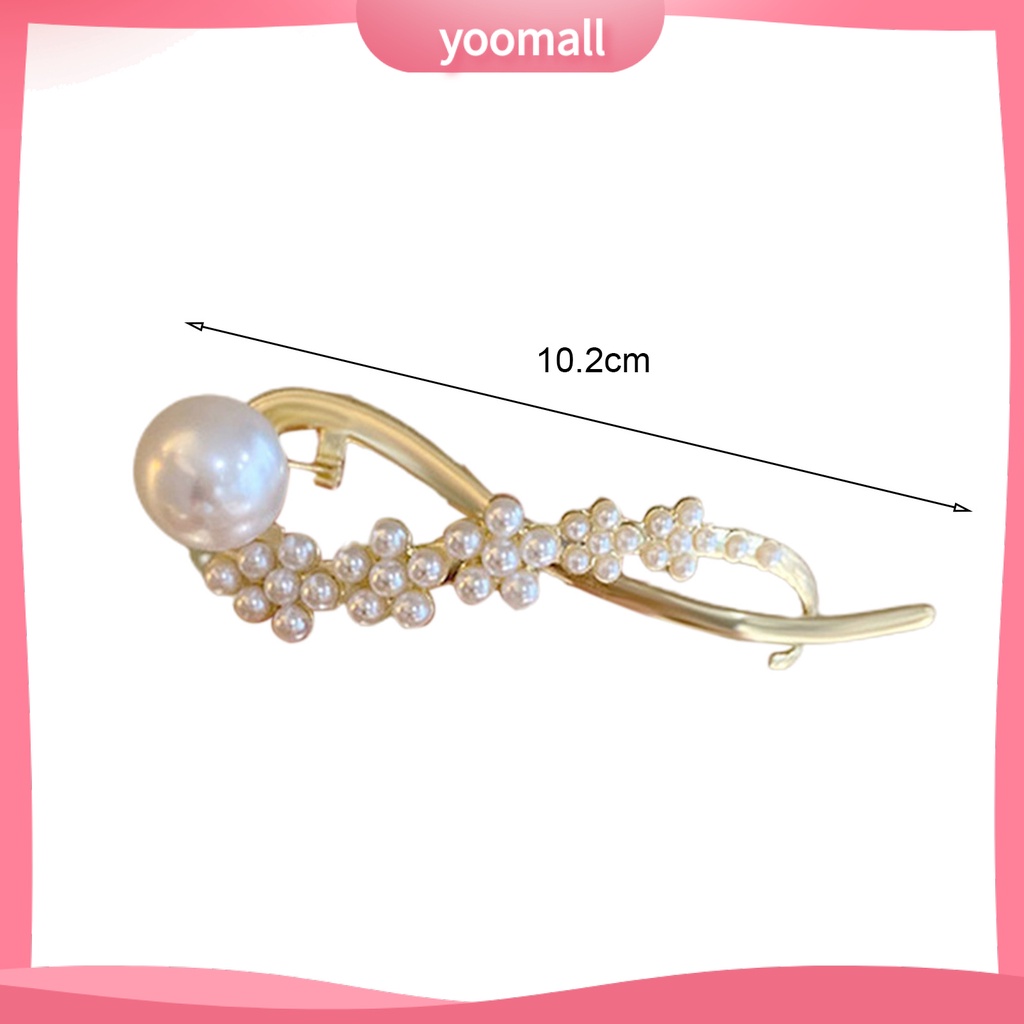 Kẹp Tóc Đính Ngọc Trai Giả Chống Trượt Thiết Kế Đơn Giản Thanh Lịch