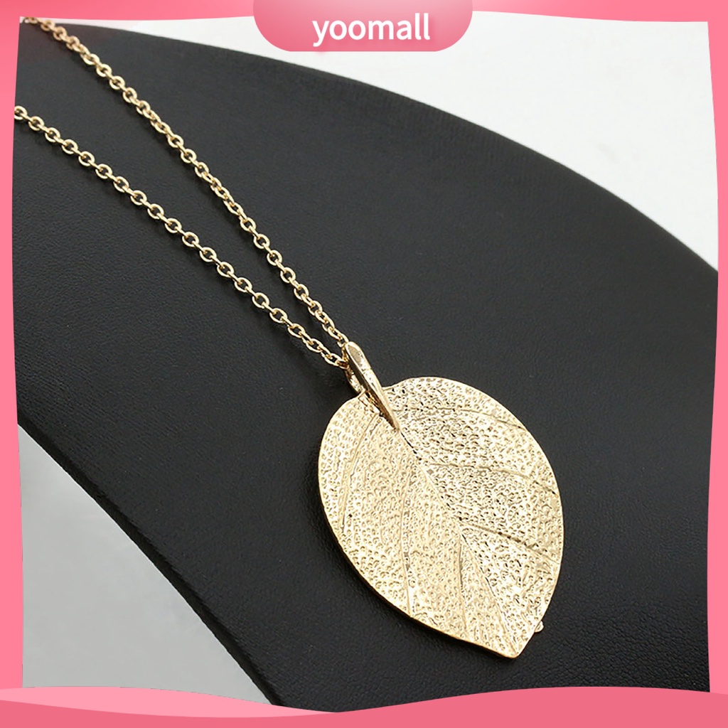 [YM] Vòng Cổ Sweater Dây Xích Kết Cấu Lá Duyên Dáng Thanh Lịch Dễ Lên Màu Làm Quà Tặ