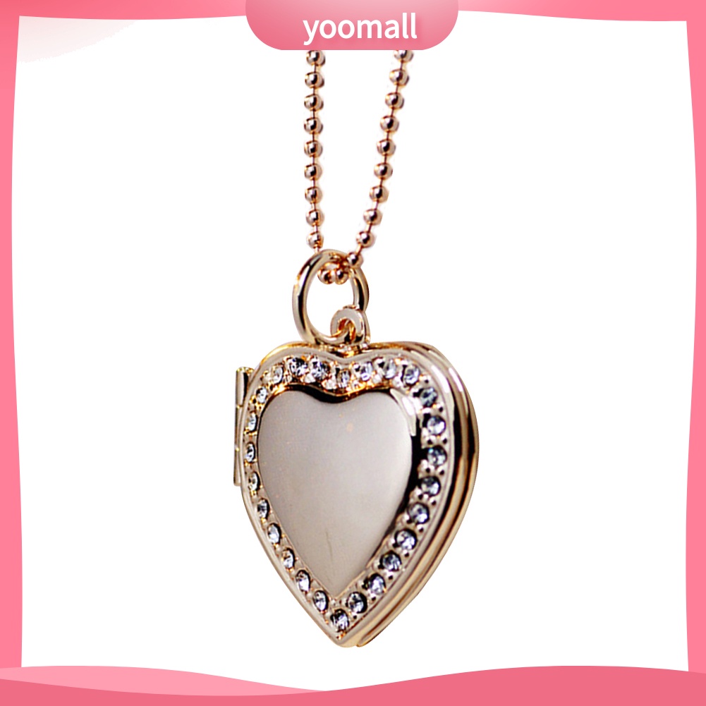 Vòng cổ Mặt Khung Ảnh Trái Tim Đính Đá Thời Trang Cho Nữ