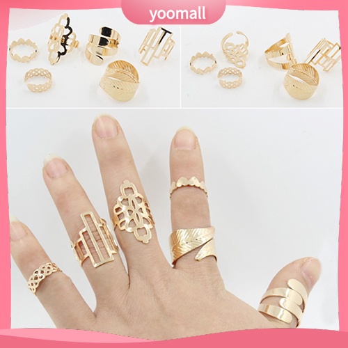 Set 6 Nhẫn Đeo Khớp Ngón Tay Thời Trang Cho Nữ