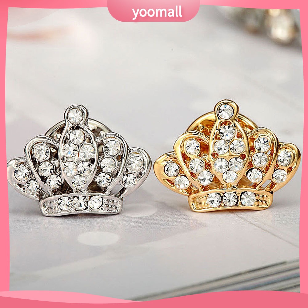 Ghim Cài Áo Hình Vương Miện Đính Đá Thời Trang Cho Nữ