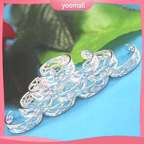 Set 10 Nhẫn Đeo Ngón Chân Mạ Bạc Có Thể Điều Chỉnh Kích Cỡ Dành Cho Nữ