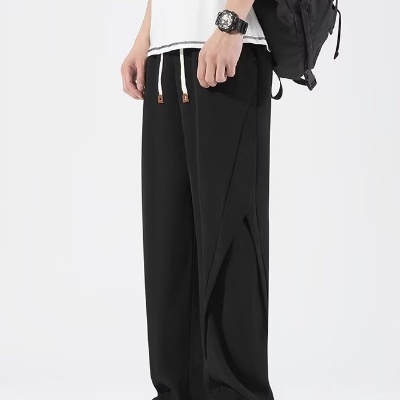 Quần Dài Ống Rộng Xẻ Tà Phong Cách Đường Phố Mỹ Thời Trang Mùa Hè Mới Cho Nam