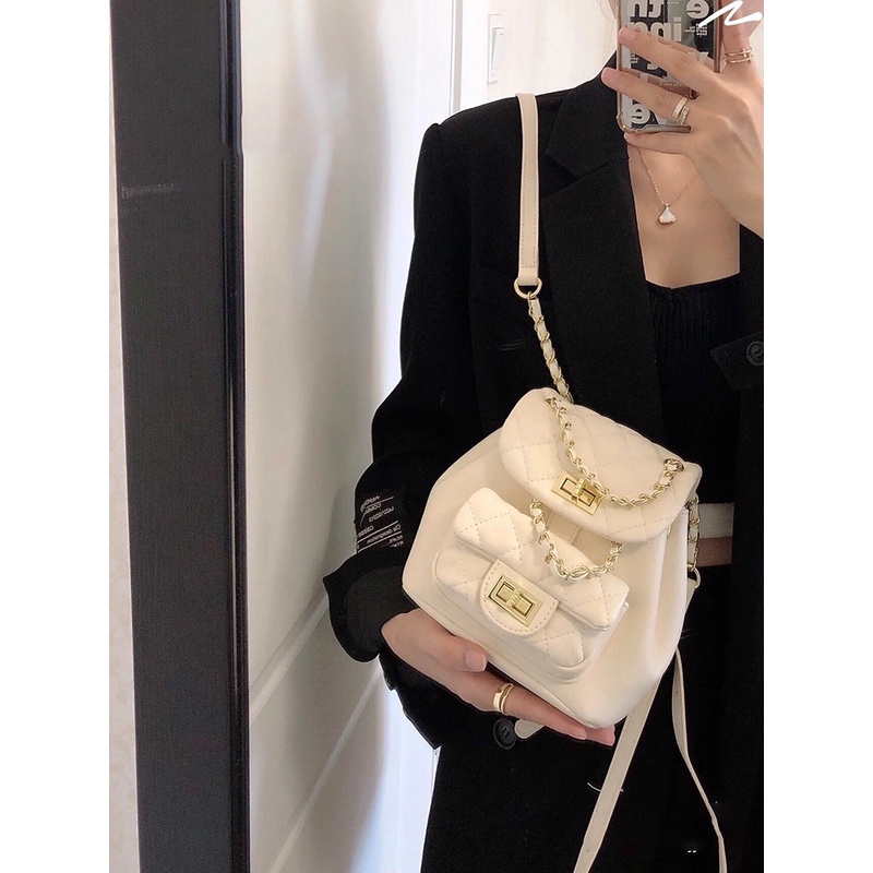 Ba Lô Mini Phong Cách Vintage Hàn Quốc Mới Cho Nữ