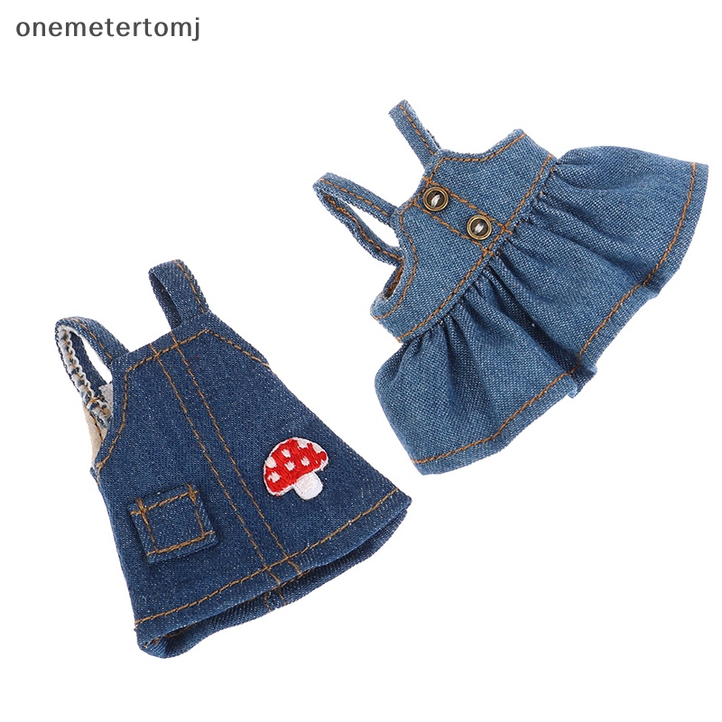 Đầm Yếm Denim Xinh Xắn Cho Búp Bê Tỉ Lệ 1 / 12