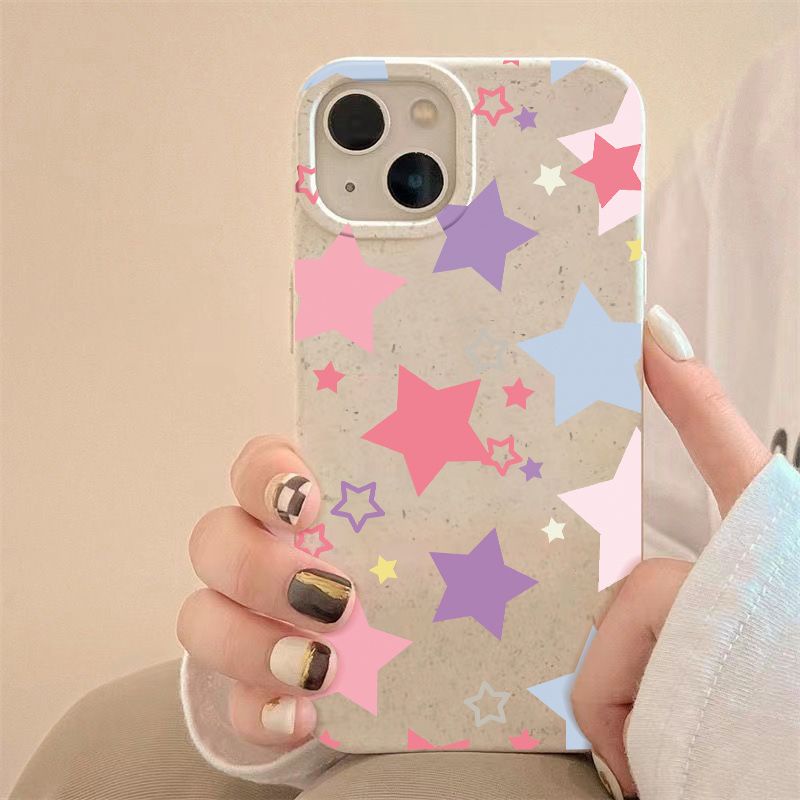 Ốp Điện Thoại Dẻo Họa Tiết Ngôi Sao Đơn Giản Thời Trang Chống Sốc Cho Iphone1214Promax 13 11 8 7 GO2W