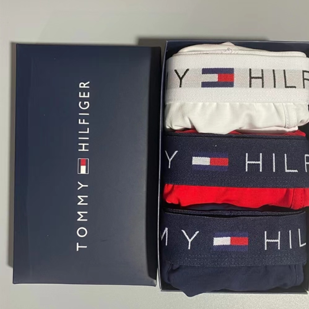 Quần Lót tommy tommy tommy tommy tommy tommy Chất Liệu Cotton Nguyên Chất Thoáng Khí Chống Vi Khuẩn Bốn Góc Màu Đỏ Cho Nam