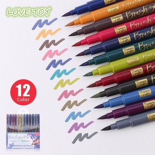 Set 12 Bút Lông Mềm Dùng Vẽ Tranh Thư Pháp