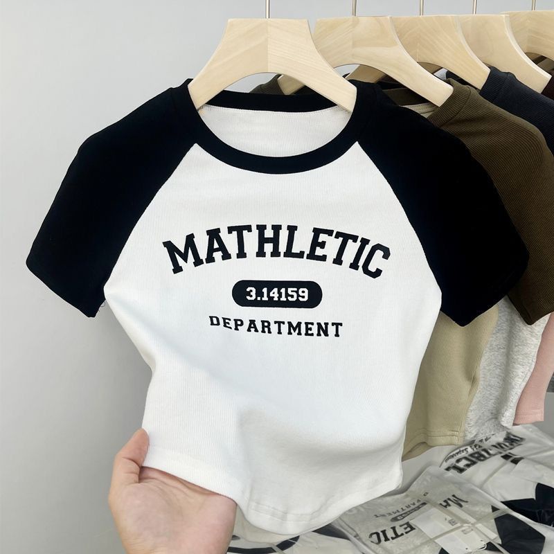 Áo Thun Tay Ngắn Màu Sắc Thời Trang Mùa Hè Cho Bé Gái