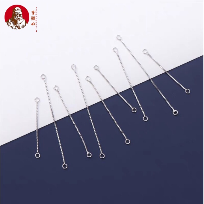 Phụ Kiện Dây Xích Nối Dài Khuyên Tai Bằng Bạc Sterling S925 DIY