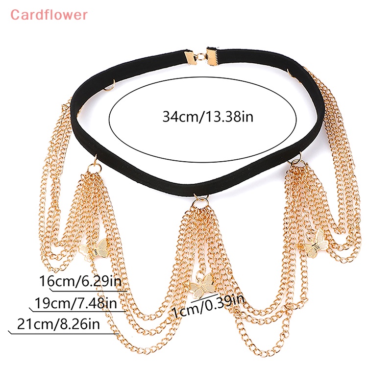 Dây Mắt Xích Co Giãn Phối Tua Rua Hình Bướm Thời Trang Đi Biển Quyến Rũ Cho Nữ