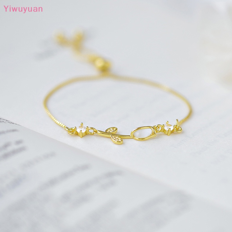 < Yiwuyuan > Vòng Tay Chuỗi Hạt Màu Vàng Hình Hoa Tulip Đơn Giản Thời Trang Cho Nữ