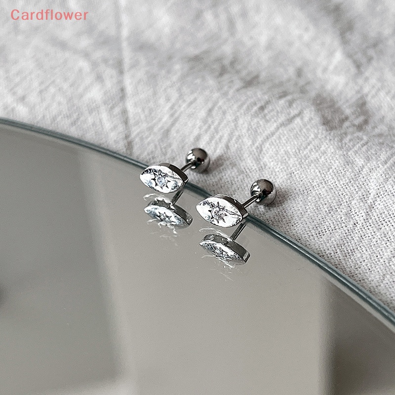 1 Đôi Khuyên Tai Xoắn Ốc Đính Đá Mắt Quỷ Thời Trang Mới