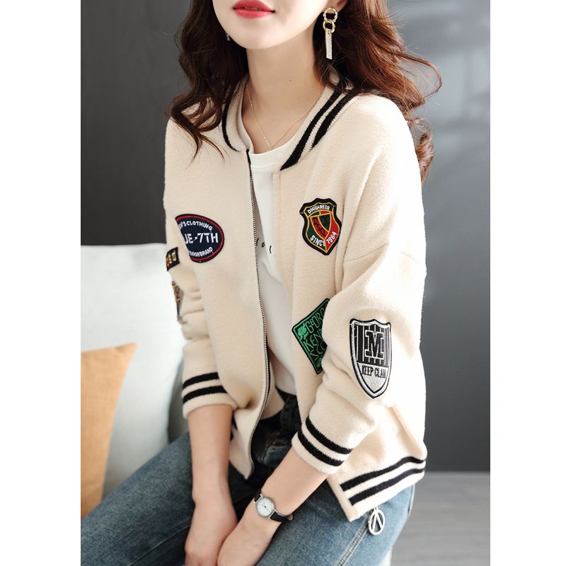 Áo Khoác Bóng Chày Ngắn Tay Dài Dáng Rộng Thời Trang Mùa Xuân 2023 Cho Nữ