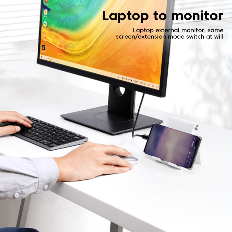 Cáp Chuyển Đổi Olaf Type C Sang HDMI TV Cho MacBook Laptop PC 4K 60Hz USB C Sang HD