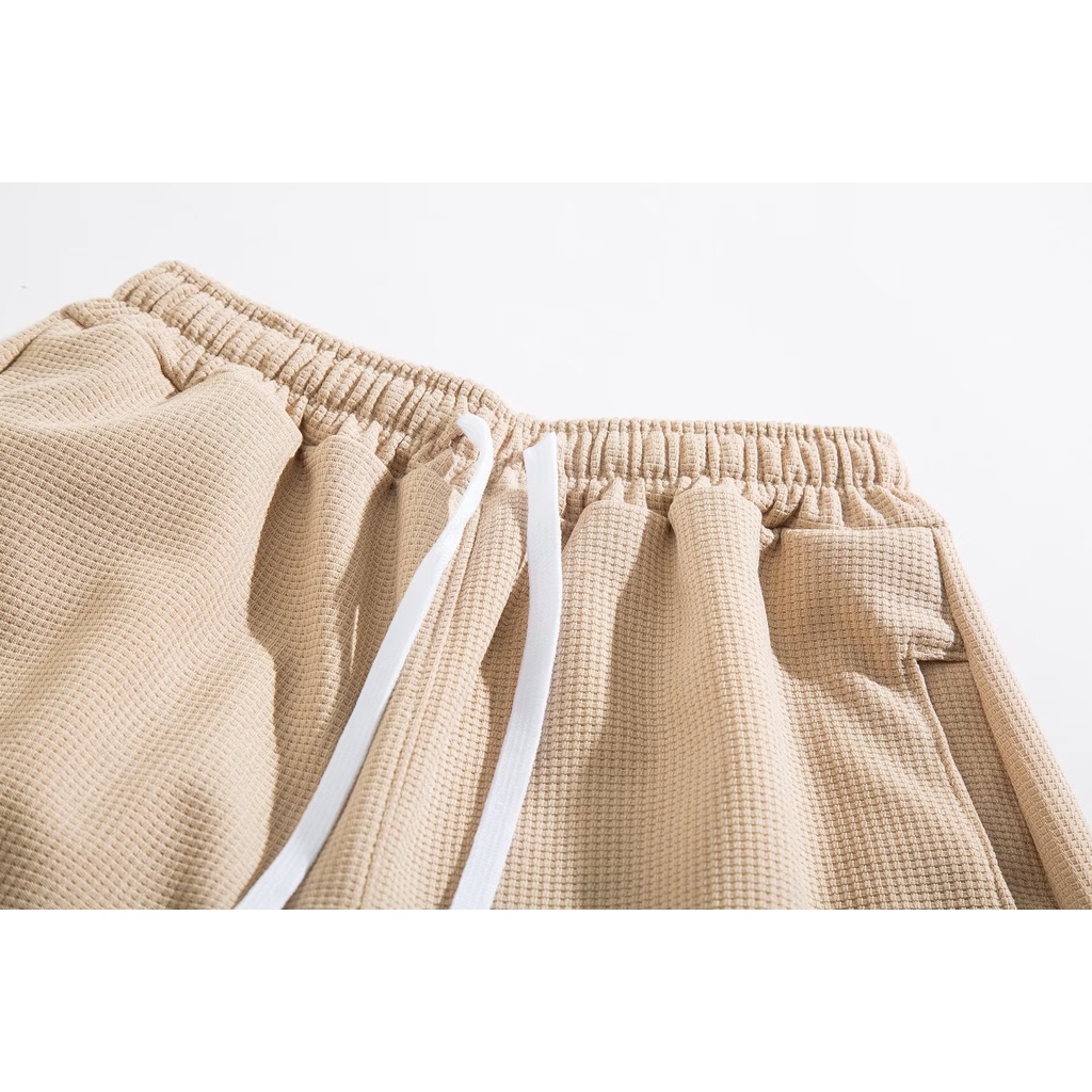 Bộ Đồ Thể Thao Áo Tay Ngắn Dáng Rộng Thoáng Khí Phối Quần Short Màu Trơn Thời Trang Mùa Hè Cho Nam