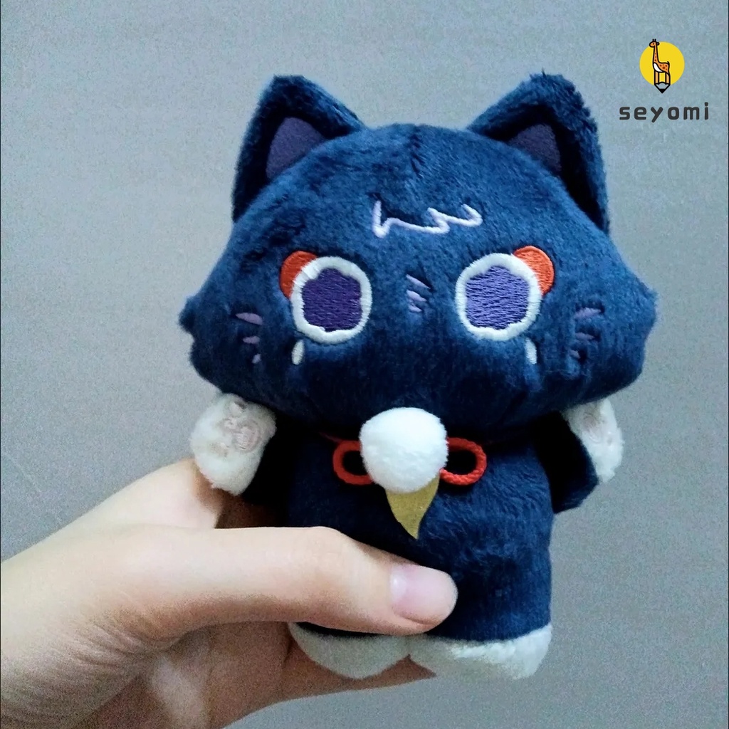 Móc khóa sang trọng Genshin Impact Scaramouche Móc Khóa Hình Búp Bê Hoạt Hình Dễ Thương Thú Nhồi Bông Hình Mèo Dễ Thương