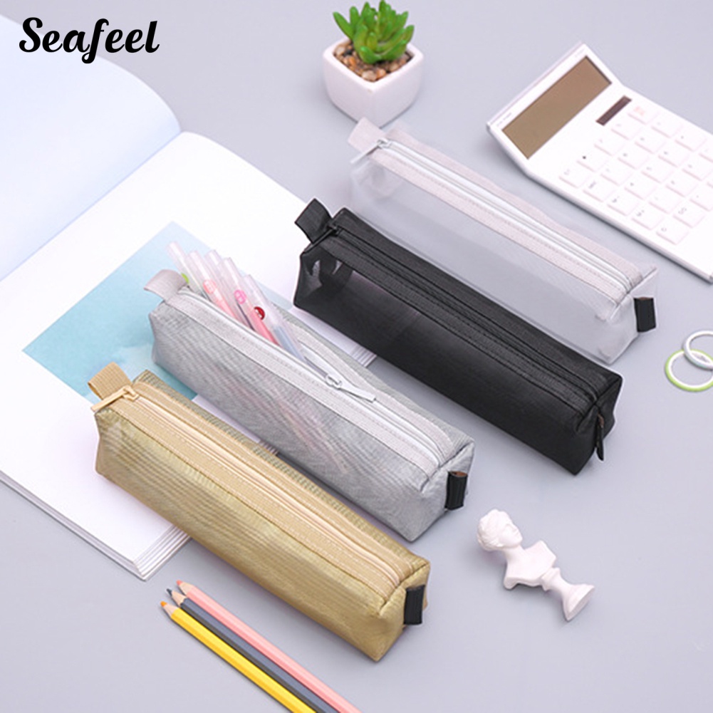 Túi Đựng Bút Màu Trơn Dễ Thương