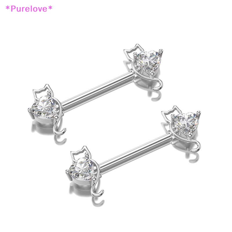 Set 2 Núm Vú Giả Hình Trái Tim Pha Lê Phong Cách Mulited Mới