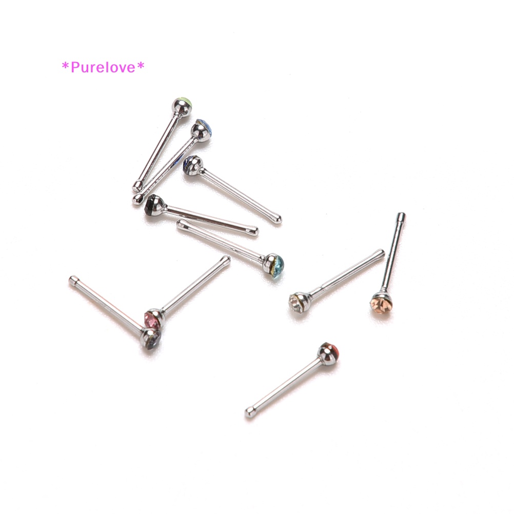 Khuyên Mũi Bằng Thép Đính Đá Pha Lê Cá Tính Thời Trang Mới