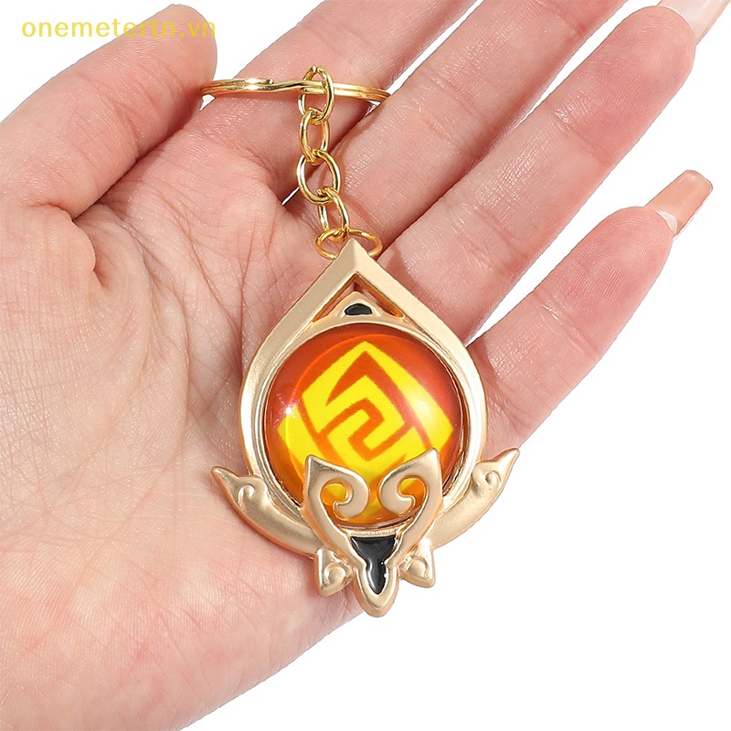 Móc Khóa Hình Đôi Mắt Thần Bằng Thủy Tinh Hai Mặt Phát Sáng onemetertn