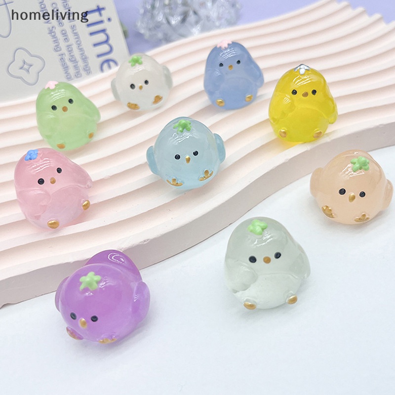 Đồ Chơi Chú Gà Mập Mạp Mini Bằng Nhựa Resin Phát Sáng Dễ Thương Trang Trí Tiểu Cảnh DIY