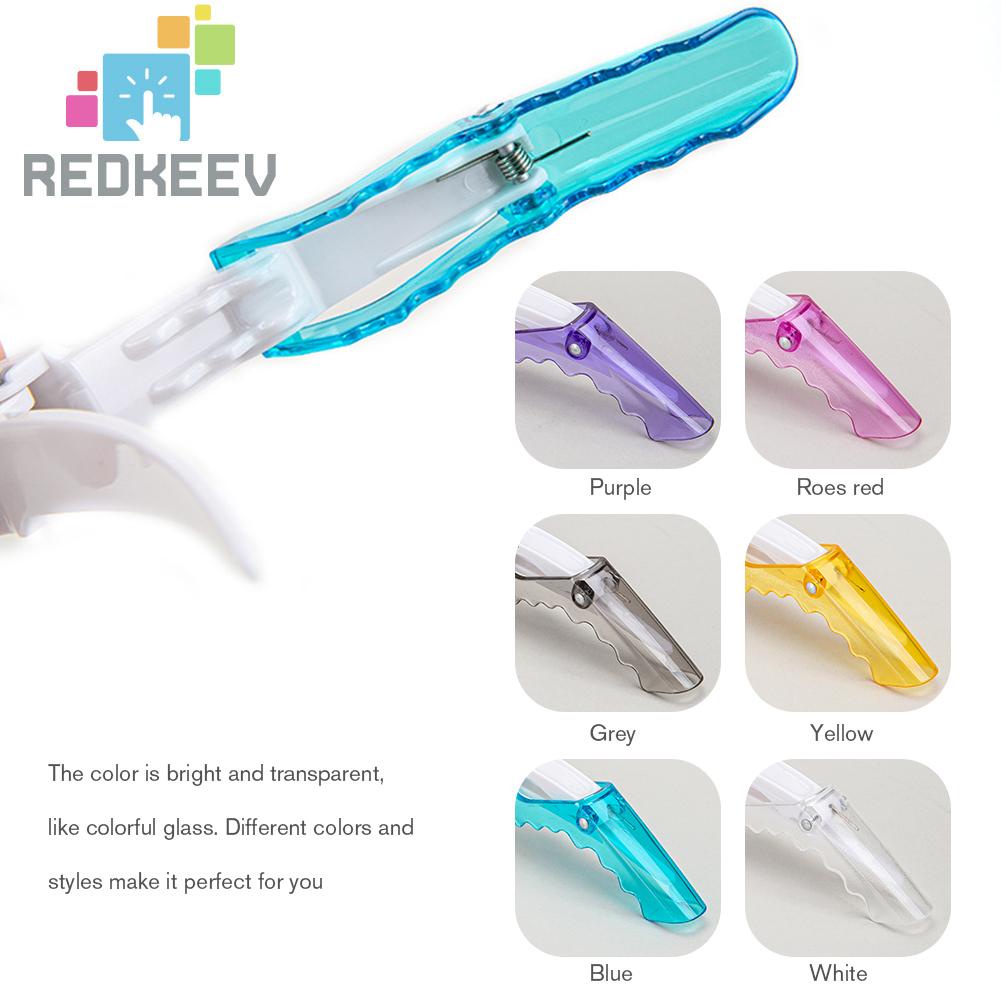 Set 6 Kẹp Nhựa Cố Định Tóc Hai Cổng Thiết Kế Nhỏ Gọn