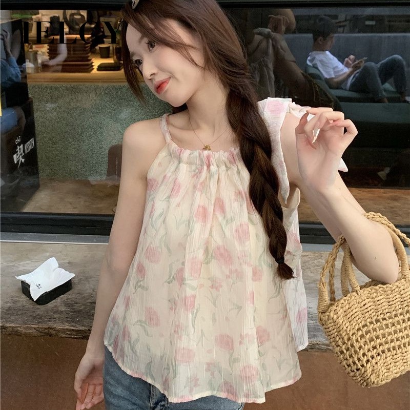 Áo Hai Dây Thắt Nơ Phong Cách Phương Tây Dành Cho Nữ