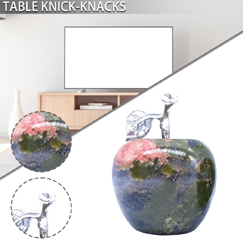 Apple Statue Healing Crystal Gemstone Natural Stone Christmas Home Decor