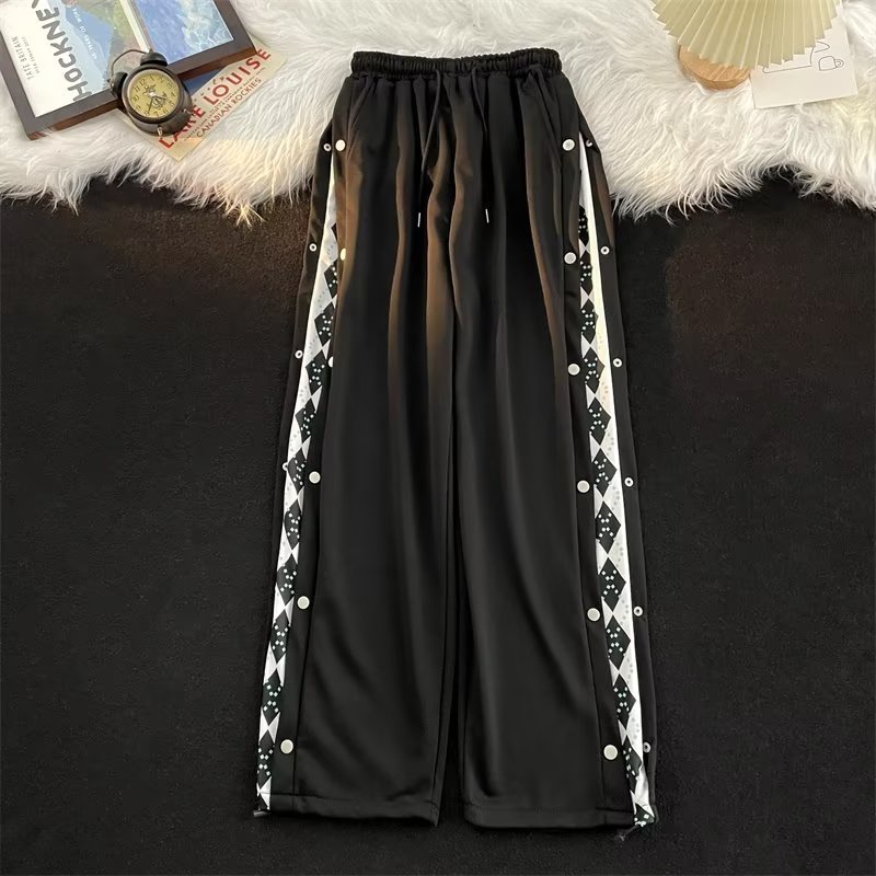 Quần Thể Thao Dây Rút Dáng Rộng In Họa Tiết Phong Cách Hong Kong Thời Trang Mùa Hè Cho Nam