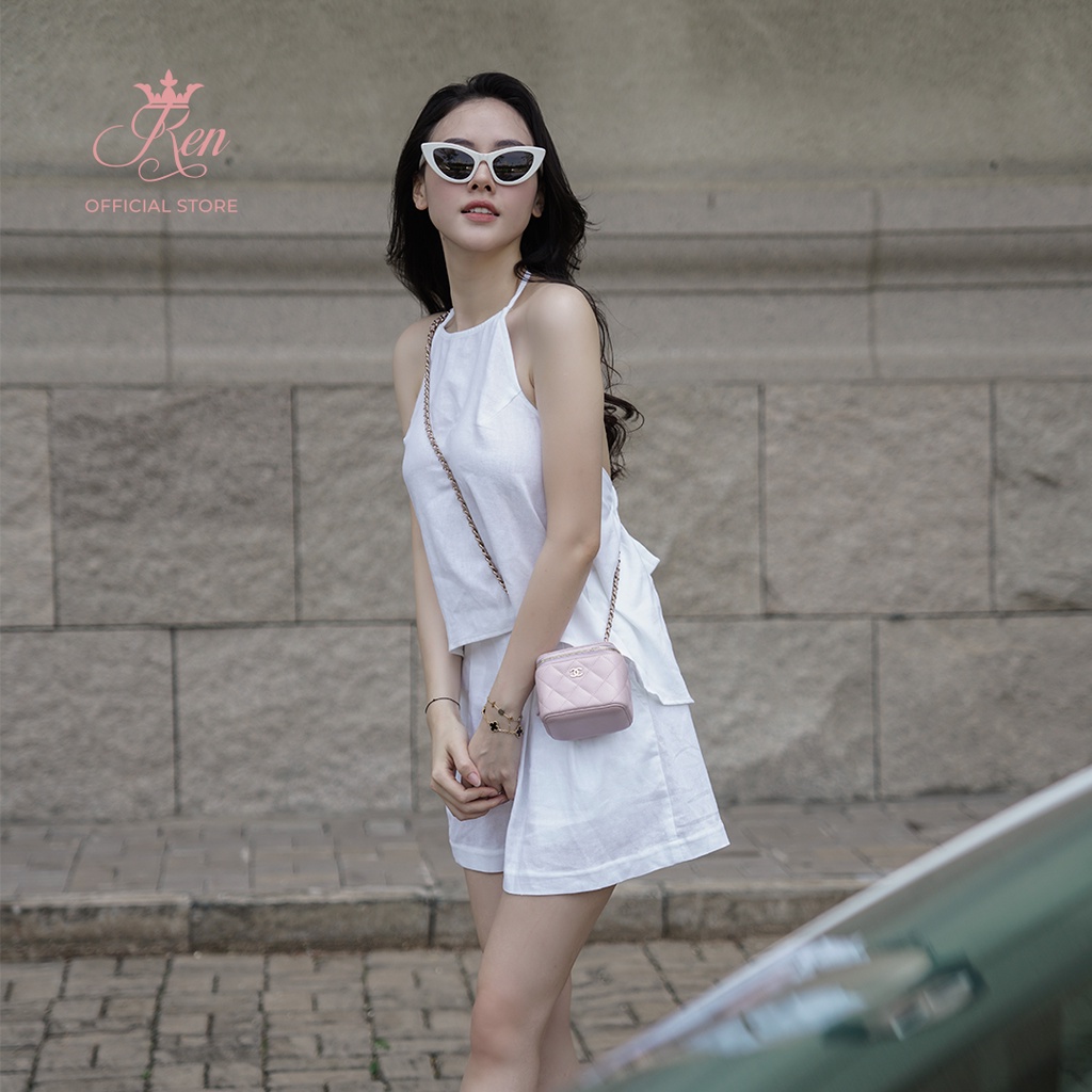 REN - Áo Yếm Linen trắng