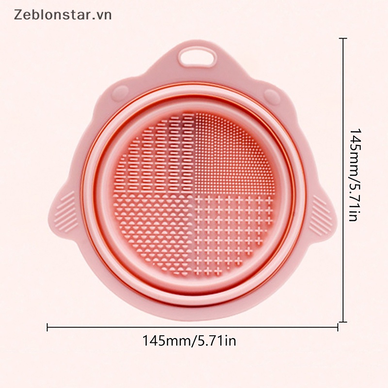 Hộp Silicone Vệ Sinh Cọ Trang Điểm Gấp Gọn Tiện Lợi