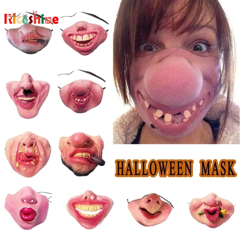 Mặt Nạ Cao Su Co Giãn Hóa Trang Halloween Độc Đáo