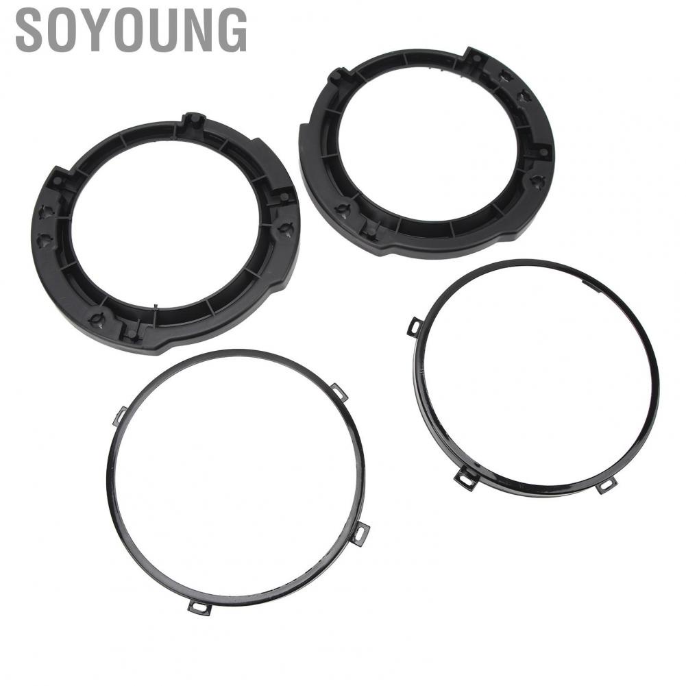 Soyoung Car Headlamp Mounting Bracket Ring Trim Headlight Stable 7 Inch for Wrangler JK 2007 To 2018