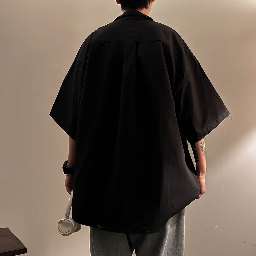 Áo Sơ Mi Ngắn Tay Phong Cách Hàn Quốc Mỏng Mát Cho Mùa Hè Dành Cho Nam Giới, Chất Liệu Cotton, Phong Cách Cổ Điển, Dễ Phối Đồ, Chất Lượng Cao