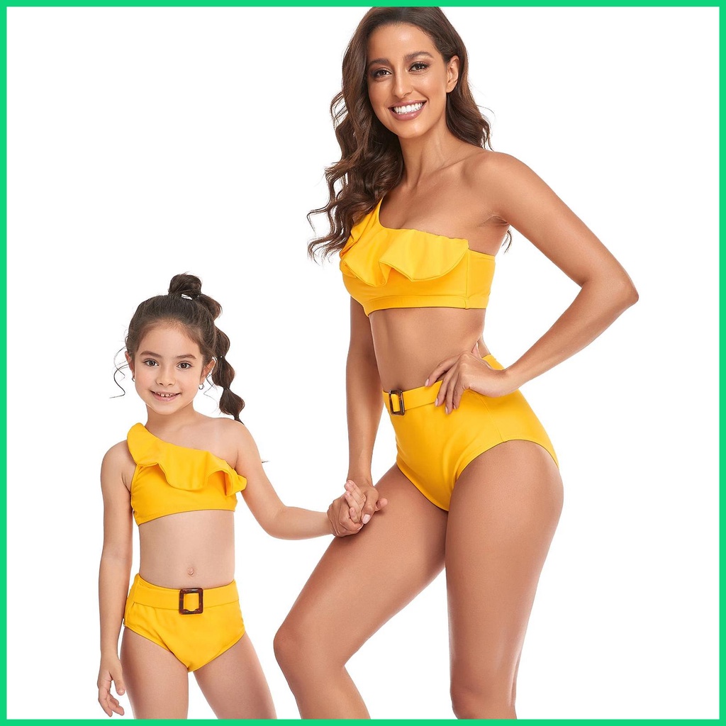 Bộ Đồ Bơi Bikini Hai Mảnh Cho Mẹ Và Bé