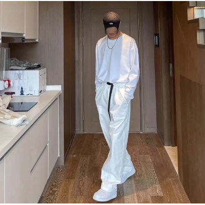 Quần Dài Ống Rộng Màu Sắc Retro Thời Trang Cho Nam Nữ