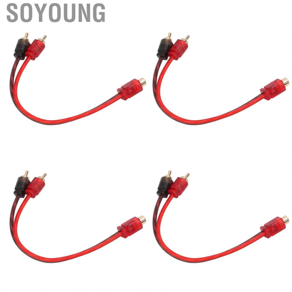 Soyoung Audio RCA Splitter Adaptor Cable  High Accuracy Noise Rejection 1 Female 2 Male Adapter Quality  for Device with 3.5mm Jack