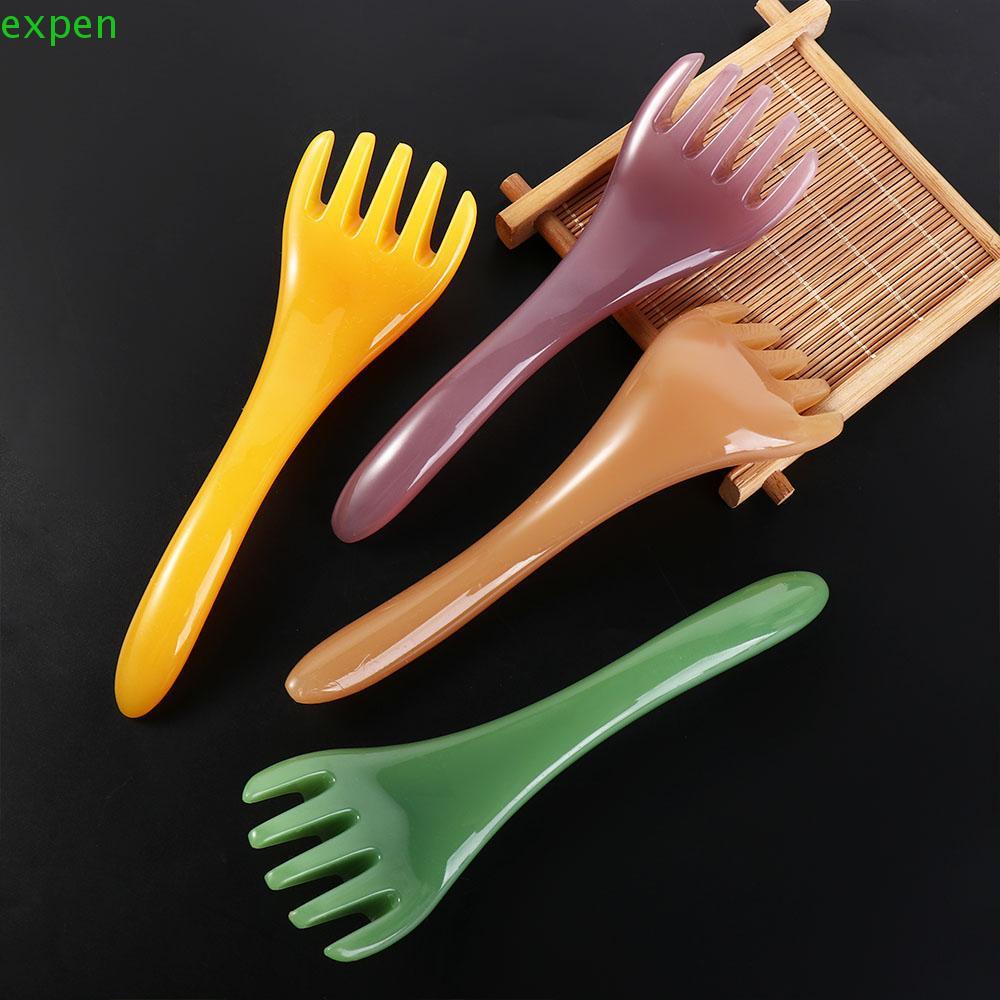 Lược Chải Tóc Mát Xa Da Đầu Bằng Nhựa Resin Năm Cánh Phong Cách Trung Hoa