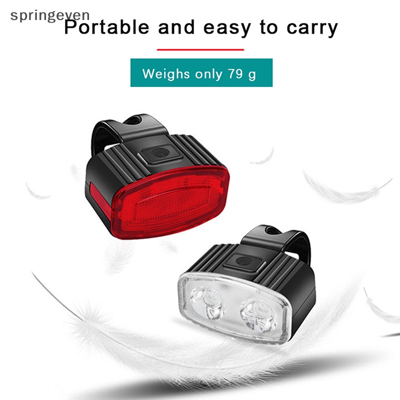 Bộ Đèn Led Gắn Đuôi Xe Đạp Có Thể Sạc Lại Bằng Cổng USB